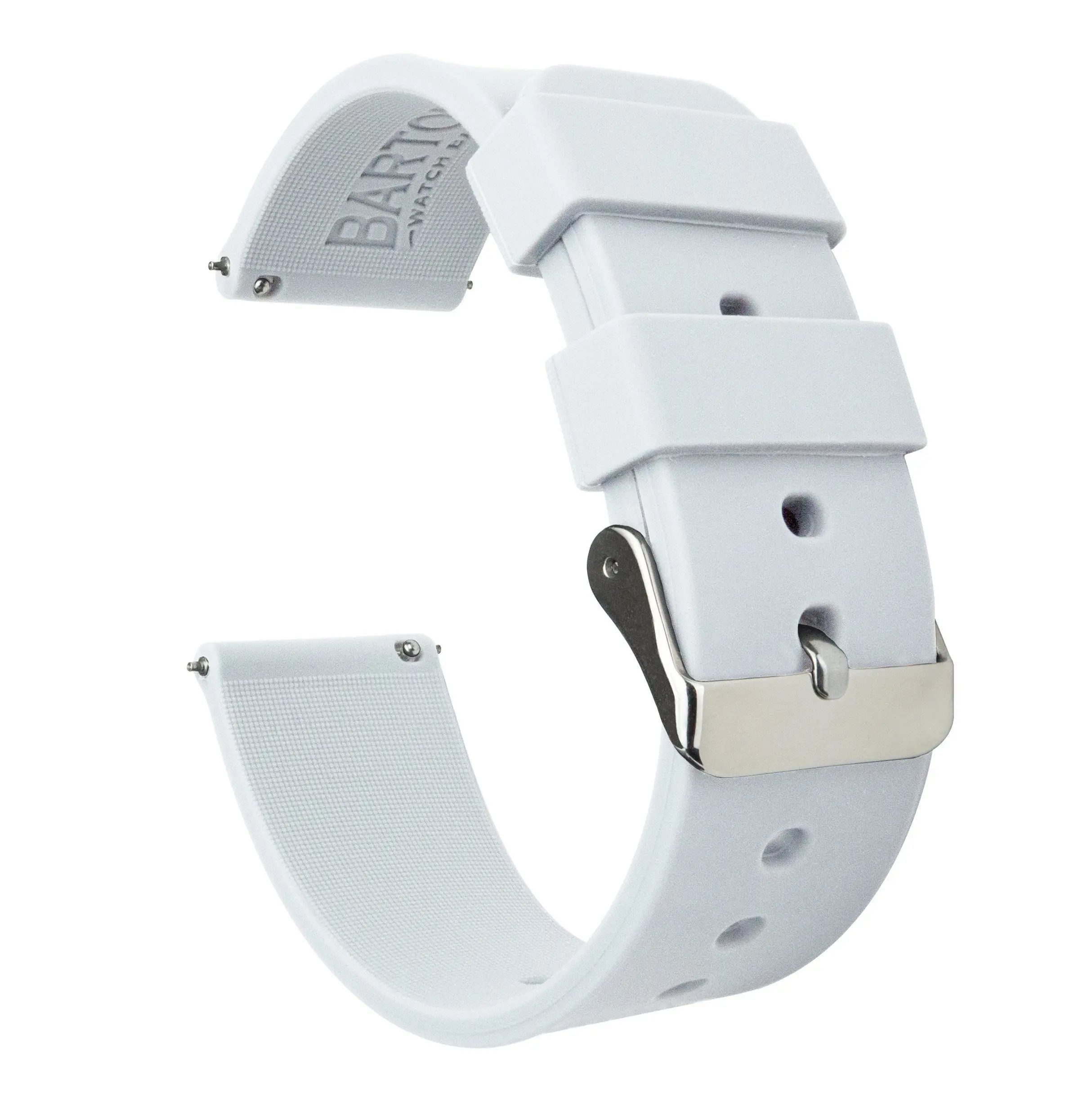 White Silicone Rubber Quick Release Watch Band - Vaer C5 / D5 Field (20mm)