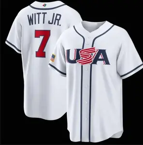 Men's USA Baseball Jersey - Bobby Witt Jr. 2026 World Baseball Classic Road Stadium Jersey