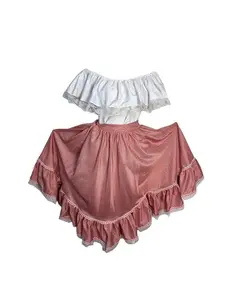 Colombian Traditional Cumbia Dress with White Blouse