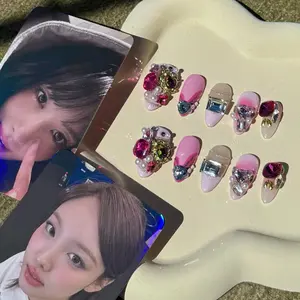RosePop | TWICE-Inspired Press-On Nails (Premium Almond)