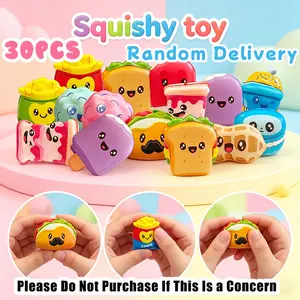 30Pcs Soft Peanut Dessert Squishy，Adorable Peanut Stress Toy，Cute Peanut Fidget Stress Toy，Kawaii Peanut Squeeze，Peanut Dessert Squeeze Toy，Dessert Style Peanut Squishy，Random Delivery (Please Do Not Purchase If This Is a Concern)
