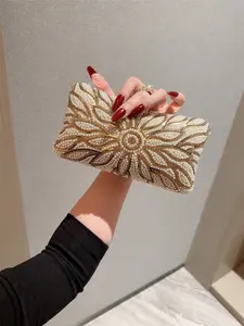 New Fashion Pearl Evening Bag Handbag, Wedding Party Banquet Purse, Perfect for Christmas Halloween Events