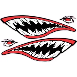 Shark Teeth Mouth Pair Decal