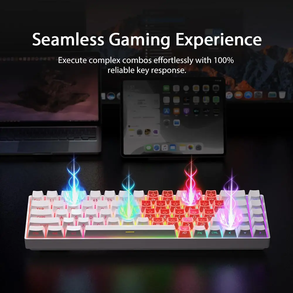 FURYCUBE x ZIFRIEND TK68 60% Creamy Mechanical Gaming Keyboard