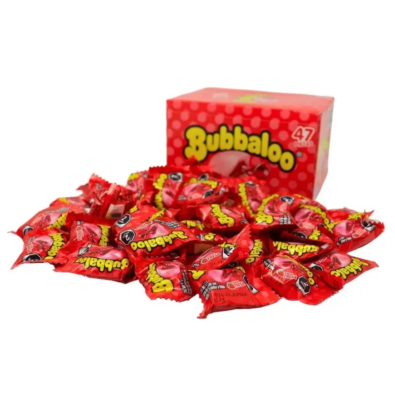 Bubbaloo Strawberry Fresa Liquid Filled Bubble Gum 47 Pieces