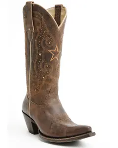 Star Struck Studded Western Boots - Snip Toe