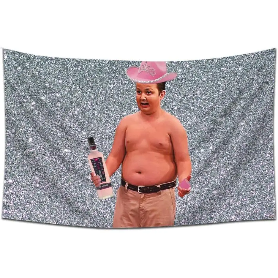 Funny Gibby iCarly Print Cotton-Linen Light Decorative Indoor Tapestry - Home Wall Art Hanging for Dormitories, Living Rooms, Ideal Gift for iCarly Fans