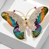 Butterfly Design Brooch, Rhinestone Decorated Brooch Pin Clip Jewelry, Fashion Accessories for Women & Men, Trendy All-match & Exquisite Brooch for Birthday Gift