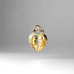 Dainty 14K Gold Breakable Heart Pendant - Model 443