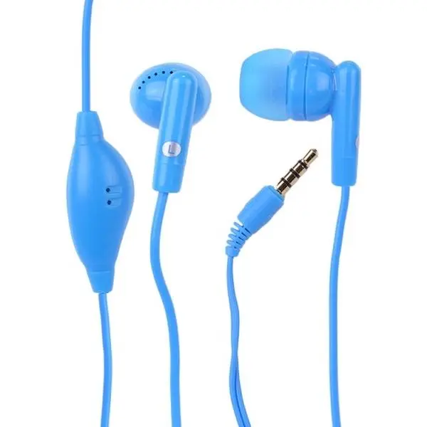 Tech & Go Splash Noise-Isolating Earphones, with Inline Mic, and 3 Sets of Ear Tips (Blue)