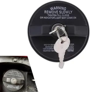 Gas Cap with Lock, Replace #77300-47020, 10504 Car Fuel Tank Cap, Compatible With Tacoma, Tundra, Chevy Camaro, Camry, Corolla (Black)