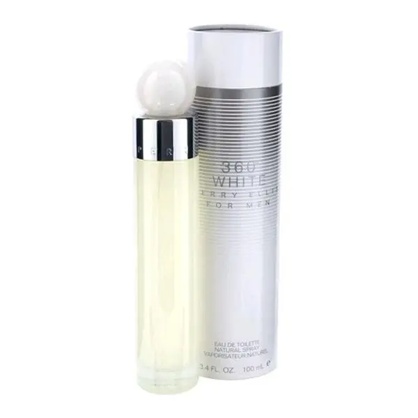 Perry Ellis 360 White Men's 3.4 fl oz EDT Cologne Spray - Lavender Blend, Cedarwood, Musk, Vanilla, Citrus, Woody Earthy Clean Scent, Everyday Luxury Men's Fragrance