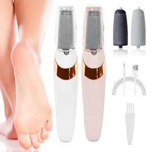 Rechargeable Electric Foot File, 2-Speed Adjustable, Including 2 Replacement Heads (Coarse & Fine), Compact Pedicure Tool for Smooth & Soft Feet, Foot Callus Remover, Professional Foot Care Tool for Home & Travel Use