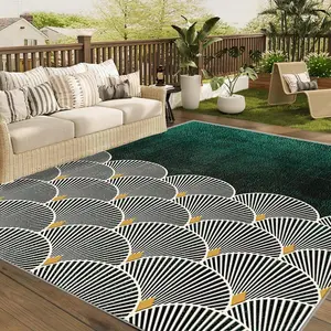 Geometric Pattern Outdoor Rug, Waterproof Mat, 1 Count Camping Rug, Balcony Rug, Backyard Rug, Outdoor Rug for Patio, Camping, Picnic