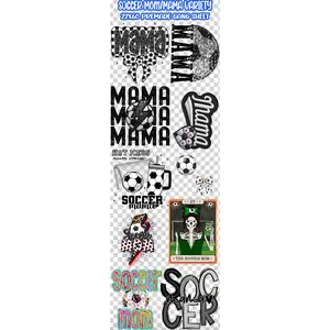 Soccer Mom/Mama Premade 22x60 Gang Sheet DTF Heat Transfer