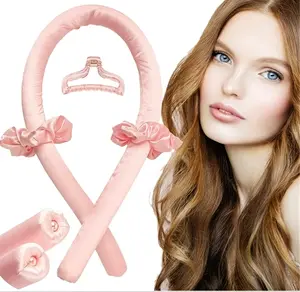 Heatless Curling Headband Set Overnight Wavy Hair Styling Kit with Clips & Ties for Effortless Waves No Heat Needed Lightweight Comfy Velvet Headband Ideal for All Hair Types