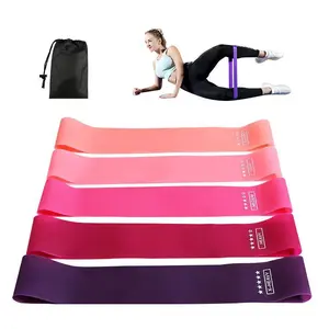 Resistance Band Set, 5 Counts Yoga Pilates Bands for Home Fitness, Stretch Leg & Arm Strength Training, Ideal for Home Gym Workouts, Home Workout Equipment