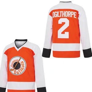 #2 Ogie Ogilthorpe Syracuse Bulldogs Slap Shot Men's Movie Hockey Jersey Stitched gift breathable High Quility