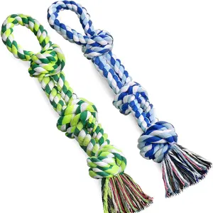 Dog Rope Toys 2 Nearly Indestructible Dog Toys, Dog Toy for Medium to Large Breed, Dental Cleaning Chew Toys, Dog Tug Toy for Boredom, Dog Teething Toys, Dog Rope Toy for Aggressive Chewers interactive  ball
