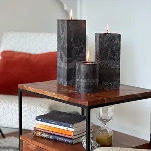 Alkeme 111 Manifest Black Unscented Pillar Candle Decor Decoration