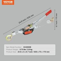 4,409 lbs【Cable, 2 Hooks】