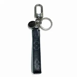 Pre-owned Louis Vuitton Canvas Small Leather Goods Porte Cles Dragonne Monogram Eclipse Key Holder