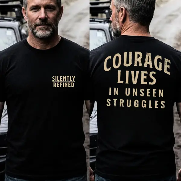 Mental Health Awareness Shirt "Courage Lives In Unseen Struggles", Veteran Tactical Shirt, Veteran Motivational Gift