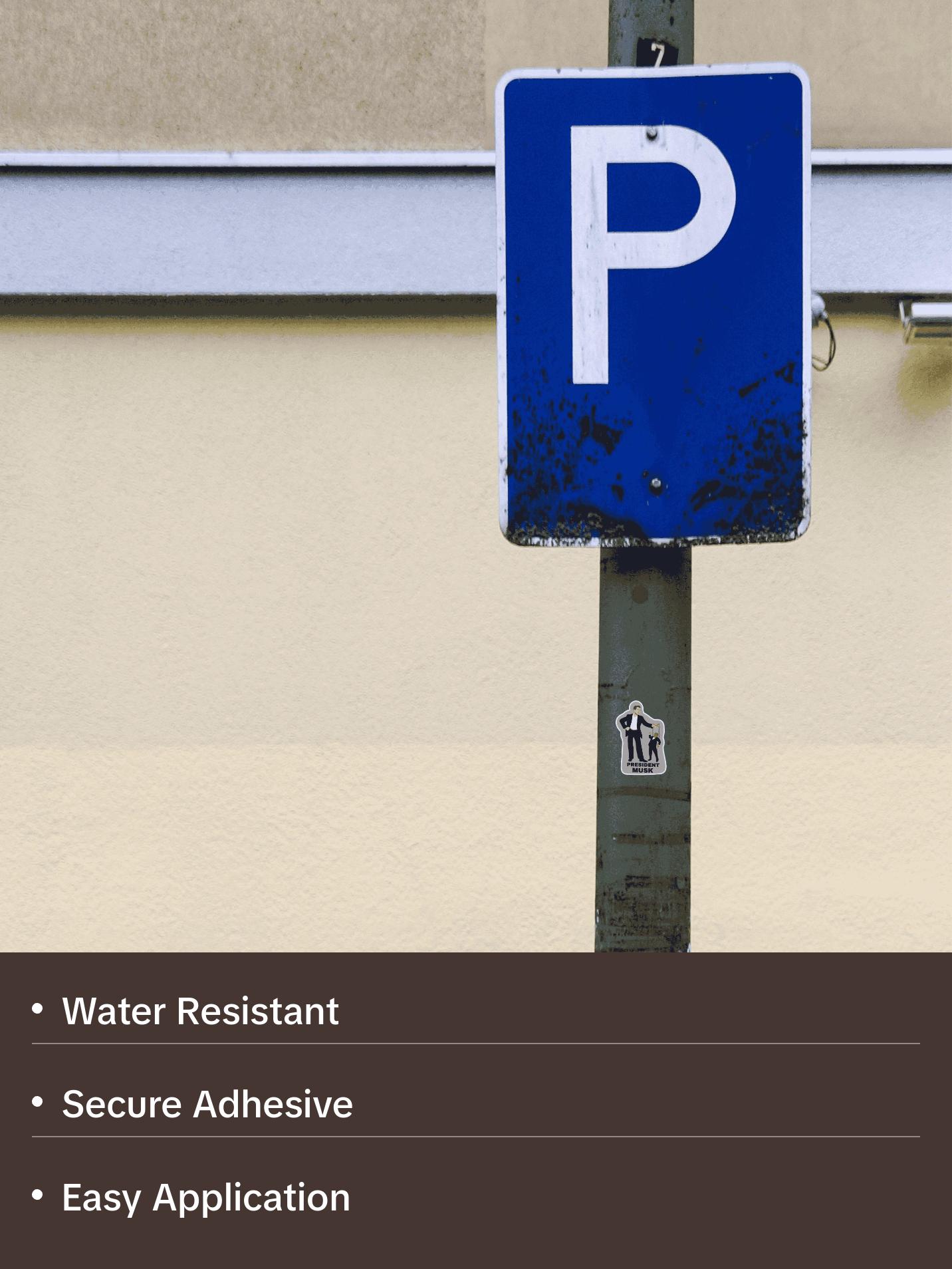 President Musk Sticker | Political Sticker | Vinyl Sticker | Water Resistant | 2" x 3" | Anti Trump | Meme Sticker | Puppet