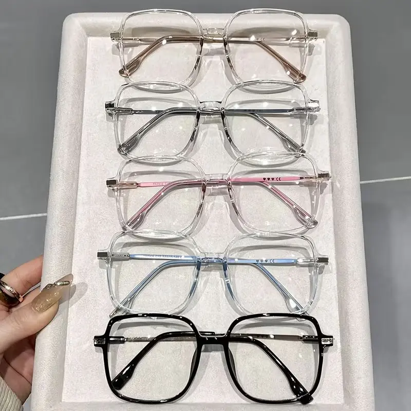 5pcs Affordable, Simple, Square Box, Small, Fresh, Fashionable Decoration, Anti Blue Light Reading Glasses, Square Frame Eyeglasses, Suitable for Reading And Office Reading Reading Reading Glasses