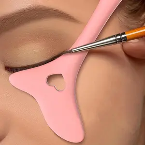 Reusable Eyeliner Stencils Silicone Eyeliner Aid Mascara Shield Multifunctional Makeup Stencil for Beginners Eye Liner Eyelash Eyeshadow Lipstick Applicator Guide Tool for Beginners & Experts