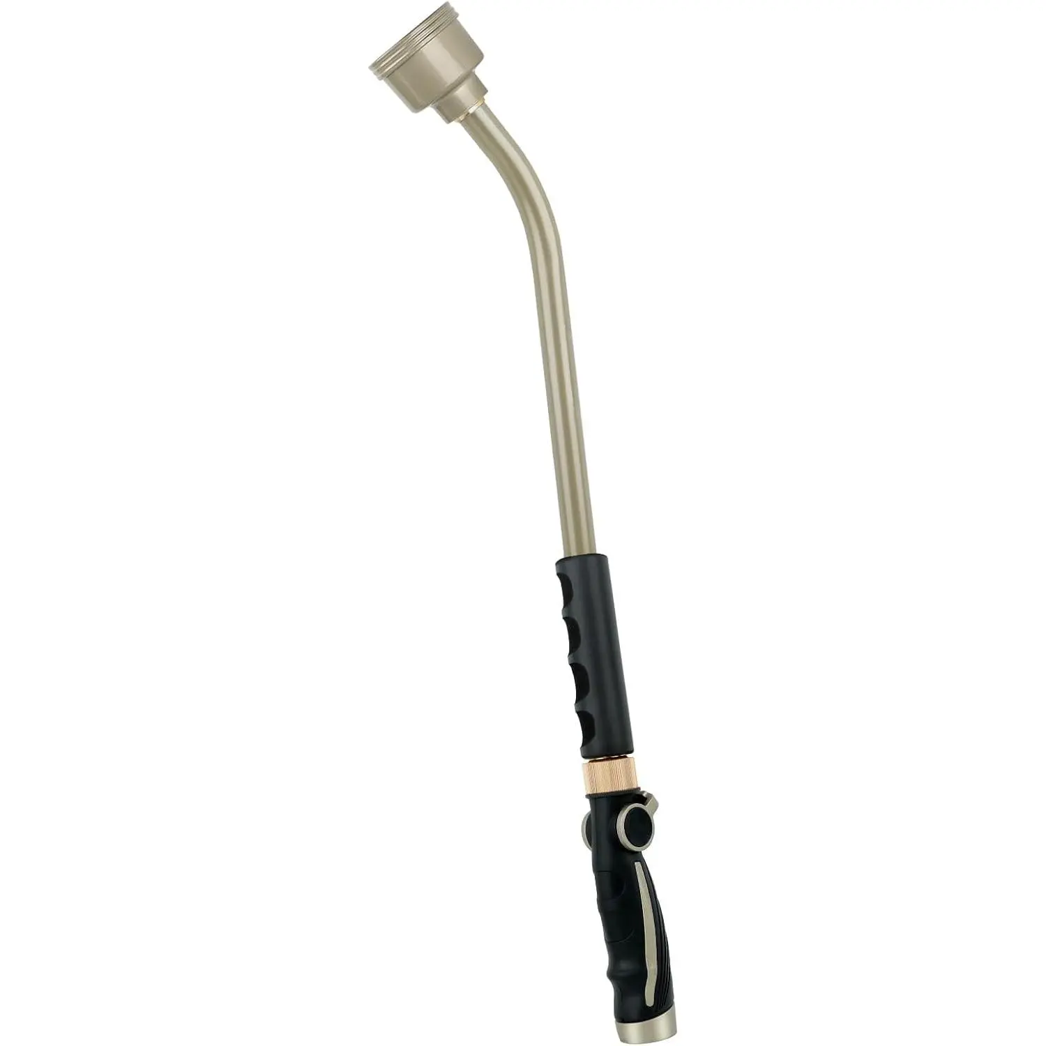 RESTMO Long Watering Wand, 24 Inches Gentle Soft Full Shower Sprayer Wand with Thumb Flow Control, Heavy Duty Metal Hose Wand for Hanging Baskets, Shrubs, Plants, Flowers, Garden and Lawn