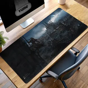 Bloodborne Yharnam Cityscape Gaming Mouse Pad: Gothic Soulsborne Desk Mat