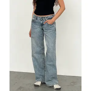 Low Rise Parallel Jeans in Vintage Blue Wash