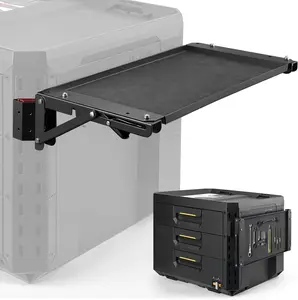Folding Magnetic Table Fit for ToughBuilt Tool Boxes, Compact Side Workstation for Jobsite & Garage, Space-Saving Foldable Table with Magnetic Surface