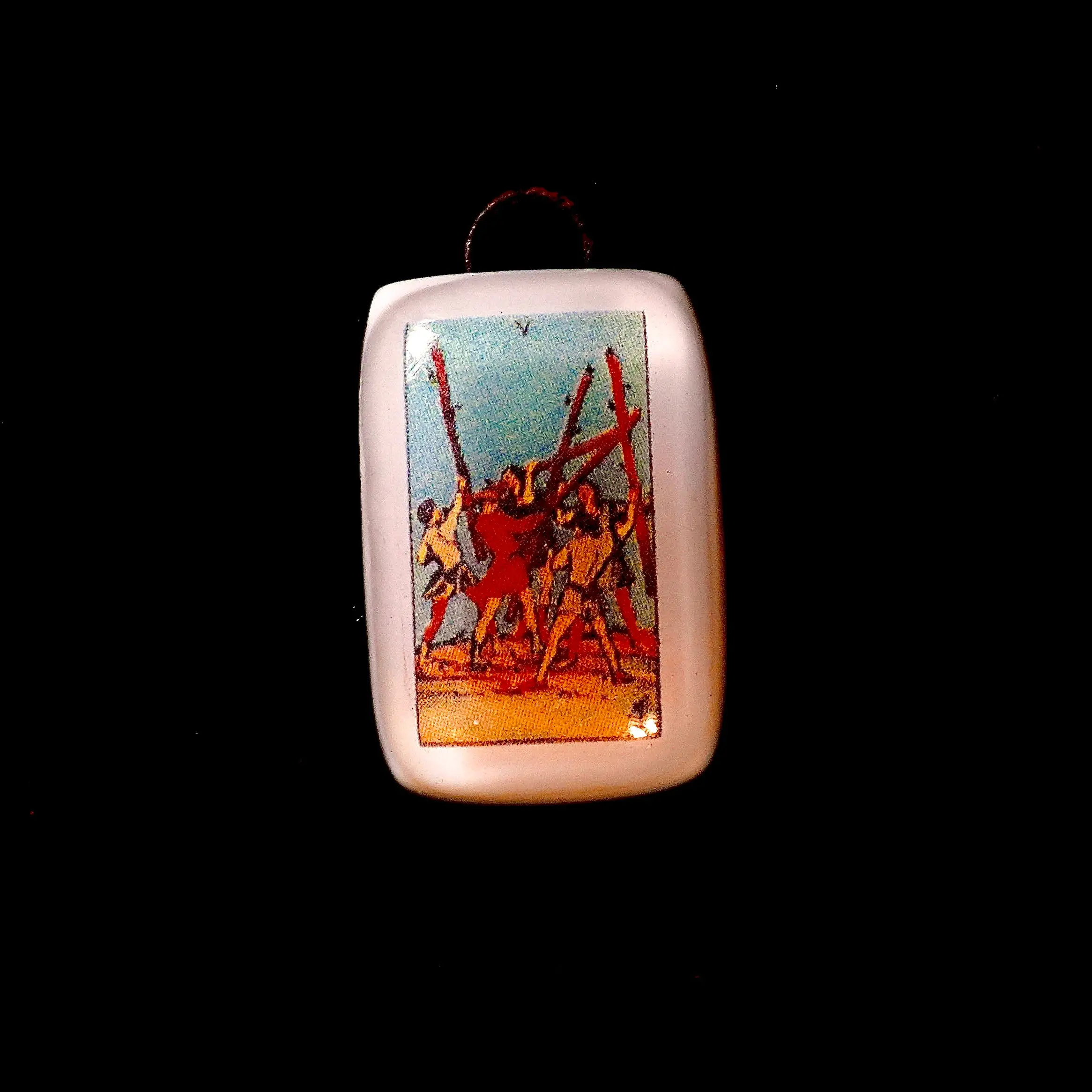 Five of Wands Tarot Charm