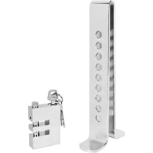 1 piece of car brake and accelerator anti-theft lock clutch lock, stainless steel accelerator pedal with 9 holes, anti-theft, vehicle safety, safety lock, Security lock, durable design, high-quality metal, clutch lock, wall-mounted key chain, wall key c