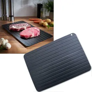 Fast Defrosting Tray Meat Thaw Rapid Safety Thawing Miracle Frozen Food Defrost Fast Defrosting Tray For Frozen Meat Food Safe Defrost Thaw Plate Board Kitchen Cooking Tools defrost plate