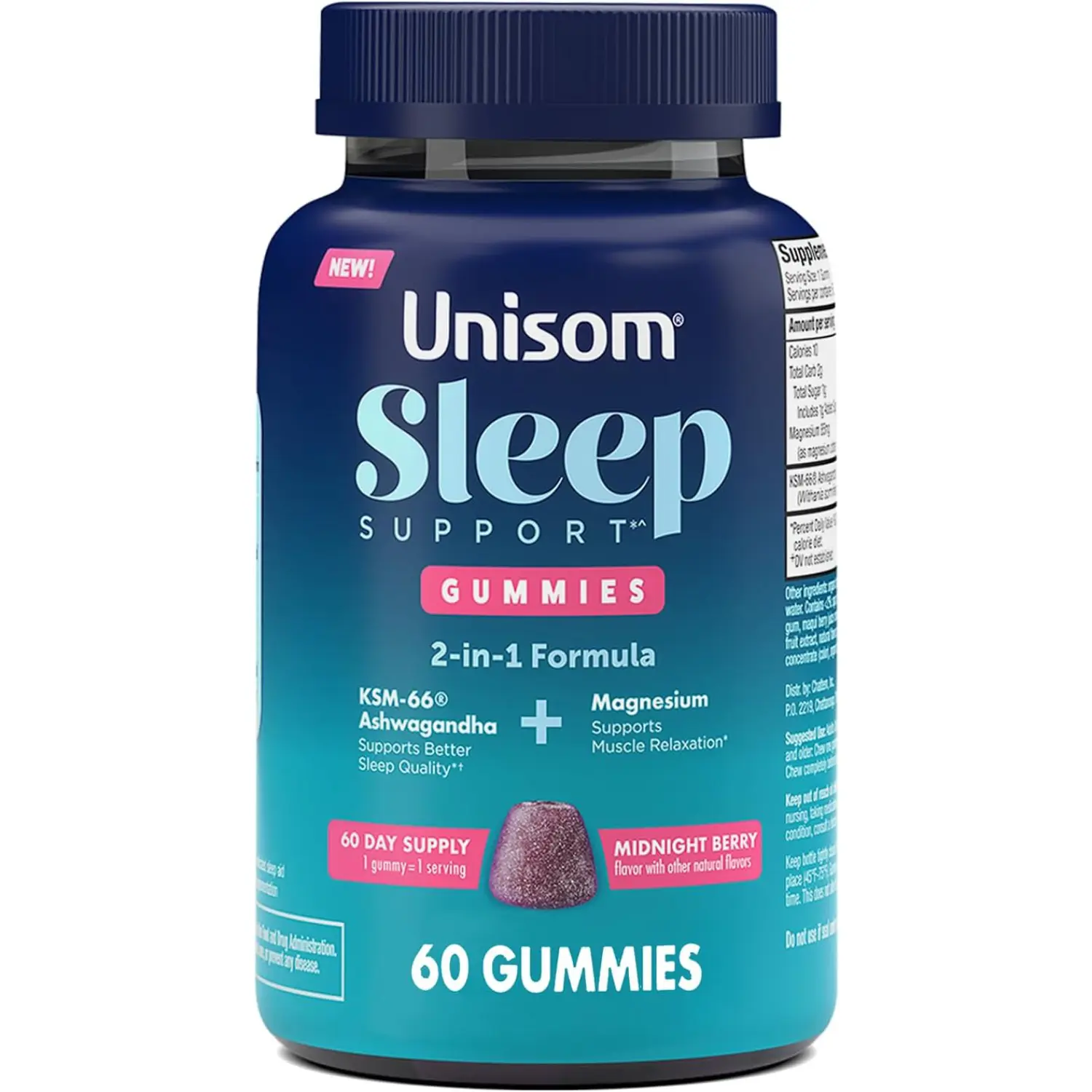 Sleep Support Gummies Magnesium Ashwagandha Drug Free Sleep Gummies 60 Count