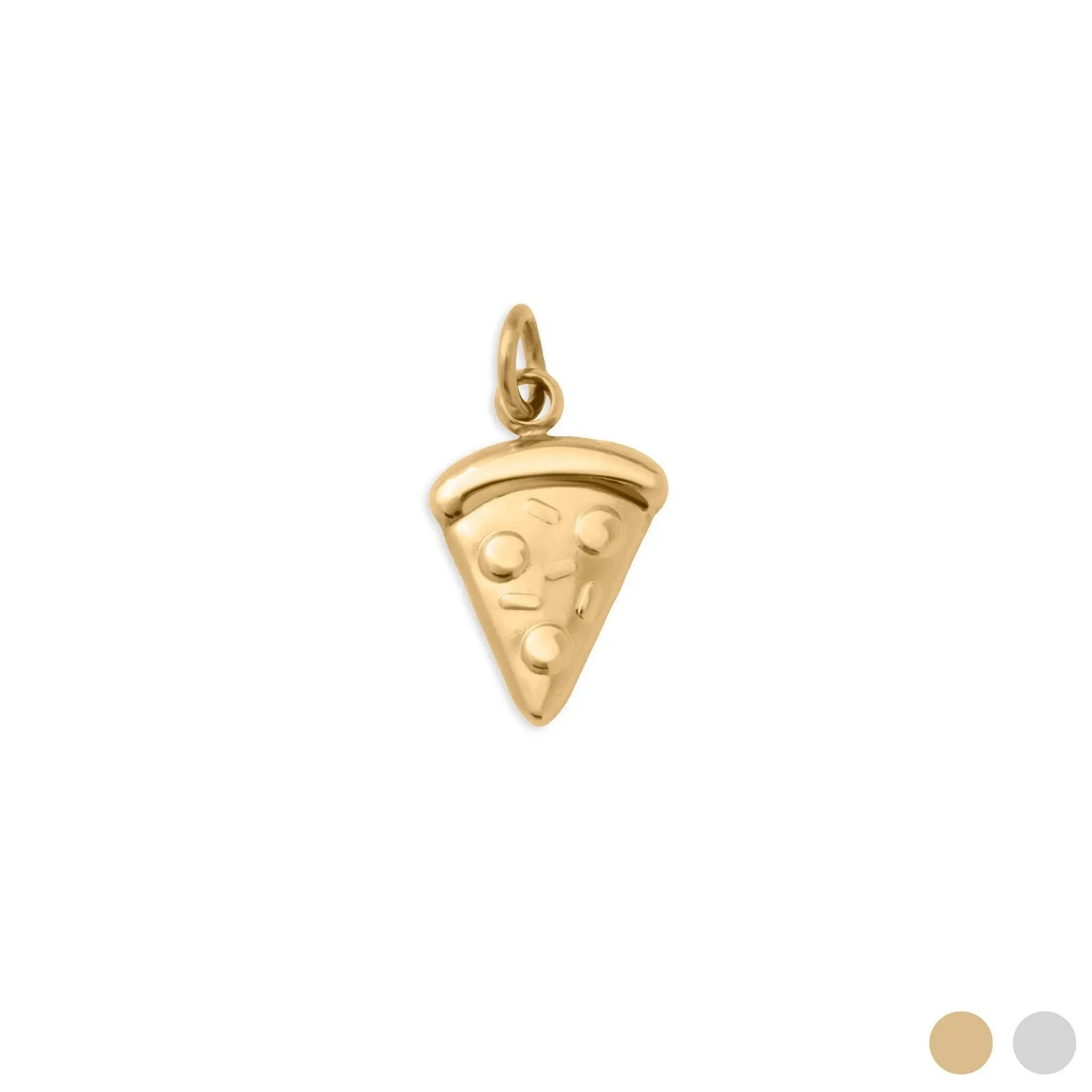 18K Gold PVD Stainless Steel Pizza Charm
