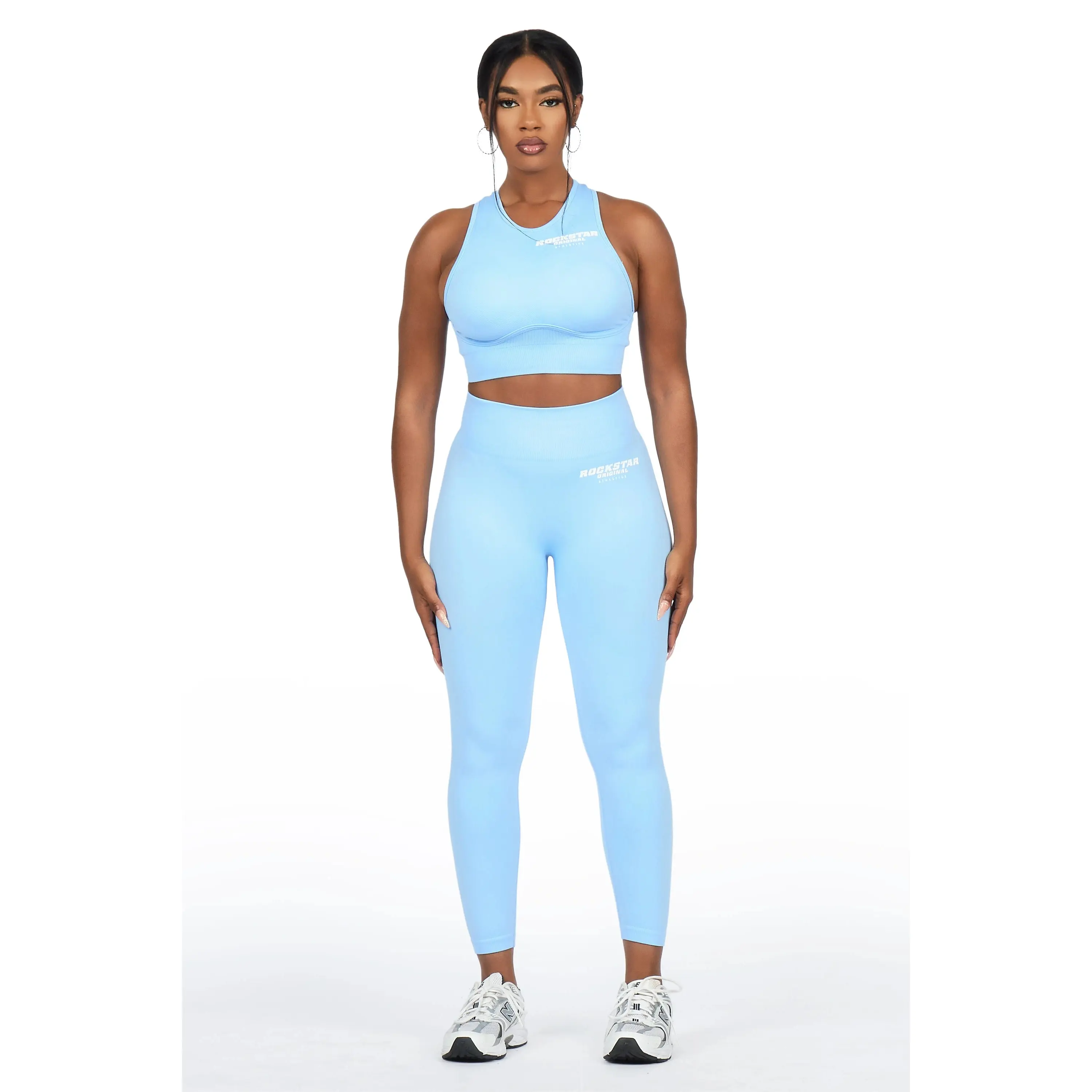 Brevyn Blue Tank Active Legging Set
