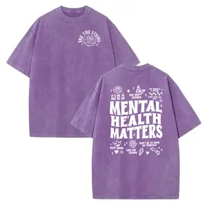 Mental Health Matters" T-Shirt, Positive Affirmation Double-Sided Tee