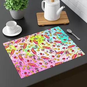 Candy Pattern Placemat | Colorful Lollipop and Candy Sprinkle Table Mat