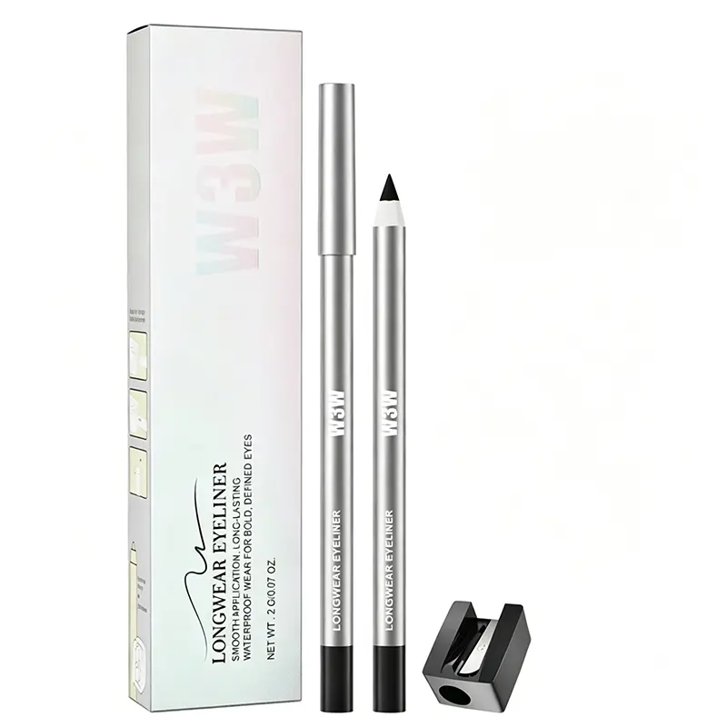 Eyeliner Pencil with Built-in Sharpener, Waterproof Smudge Proof Longwear Gel Eye Liner, Smooth Gliding Long Lasting Colored Eyeliners for Daily Eye Makeup