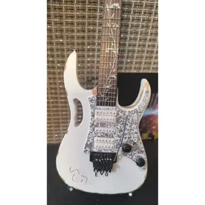 STEVE VAI -Ibanez Distressed White JEM EVO 1:4 Scale Replica Guitar ~Axe Heaven~