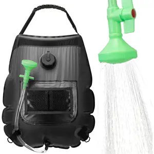 Portable Camping Shower Kit 20L/5.28 Gallon, Camping Shower Head, Compact Folding Design for Outdoor Travel, Ideal for Hiking, Car Wash, Pet Cleaning, Beach Use