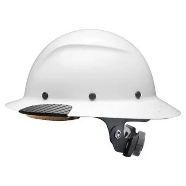 DAX HDF-15WG Full Brim Hard Hat with Black Accents and Secure Fit Design