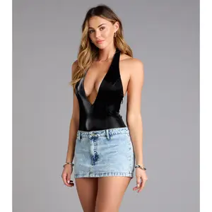 Midnight Mischief Plunge Bodysuit