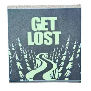 “Get Lost” Adventure Glow in The Dark Wall Art – 3D Printed Hiking & Camping Decor