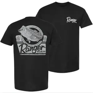 Ranger Boats , Vintage Fishing T-Shirt, Soft Cotton Blend, Outdoor Lifestyle Apparel for Men & Women, Perfect Gift for Anglers Graphic Tee funny pet lover gift truck hood basketball fan shirt camo football hip-hop Long-Sleeved unique white short sleeve