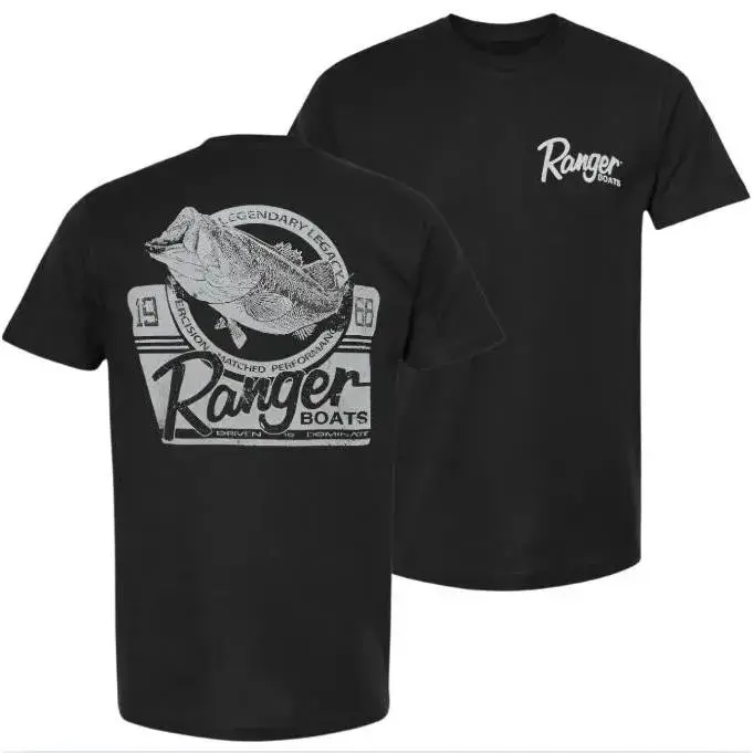 Ranger Boats , Vintage Fishing T-Shirt, Soft Cotton Blend, Outdoor Lifestyle Apparel for Men & Women, Perfect Gift for Anglers Graphic Tee funny pet lover gift truck hood basketball fan shirt camo football hip-hop Long-Sleeved unique white short sleeve